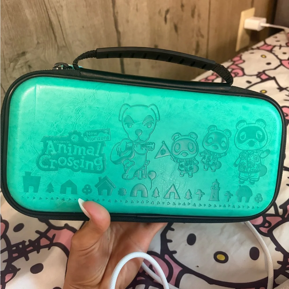 Animal Crossing Green Carrying Case for Nintendo switch